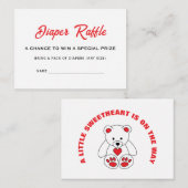 Little Sweetheart Baby shower Luier Raffle Naam Informatiekaartje (Voorkant / Achterkant)