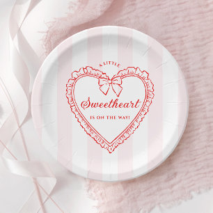 Little Sweetheart Baby Shower Papieren Borden Bordje