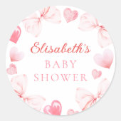 Little Sweetheart Baby Shower Ronde Sticker (Voorkant)