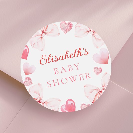 Little Sweetheart Baby Shower Ronde Sticker