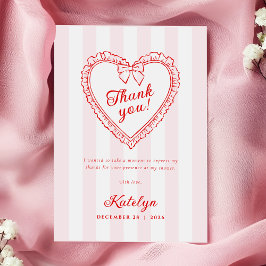 Little Sweetheart Baby Shower Thank You Card Bedankkaart
