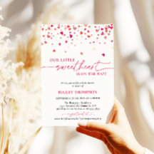 Little Sweetheart Baby shower Uitnodigen, Baby sho