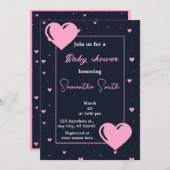 Little Sweetheart baby shower Uitnodiging (Voorkant / Achterkant)