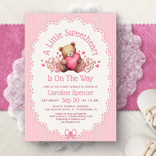 Little Sweetheart Baby Shower Uitnodiging