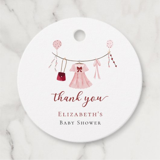 Little Sweetheart Baby shower Valentijn Custom Bedankjes Labels (Voorkant)