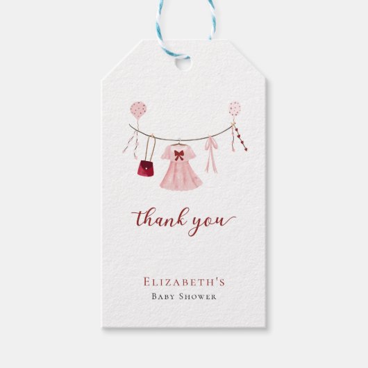 Little Sweetheart Baby shower Valentijn Custom Cadeaulabel (Voorkant)