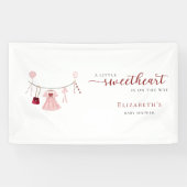 Little Sweetheart Baby shower Valentijn Schattige Spandoek (Horizontaal)