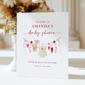 Little Sweetheart Baby shower Welkomstbord Reclamebord Met Voetstuk