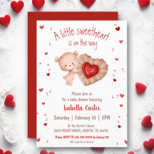 Little Sweetheart Beer Rood Valentijns Baby shower