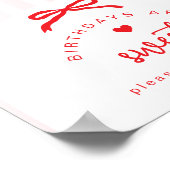 Little Sweetheart Birthdays are sweet coquette Bow Poster (Hoek)