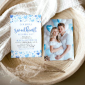 Little Sweetheart Blue Boy Valentijn Baby shower Kaart