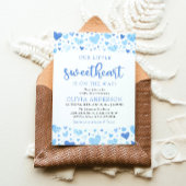 Little Sweetheart Blue Boy Valentijn Baby shower Kaart