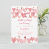 Little Sweetheart Boho Hearts Baby shower Kaart (Staand voorkant)