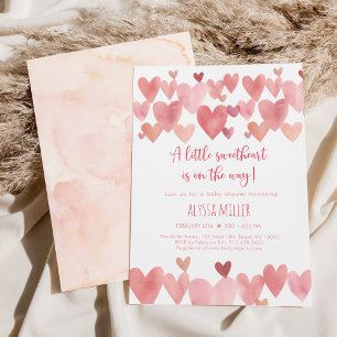 Little Sweetheart Boho Hearts Baby shower Kaart