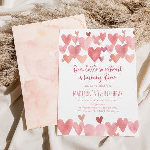 Little Sweetheart Boho Hearts Eerste Verjaardag Kaart