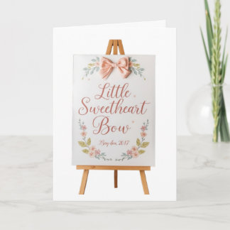 Little Sweetheart Boog Baby Shower Welkom Bord  Kaart