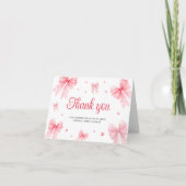 Little Sweetheart Bow Baby shower Bedankt Card (Voorkant)