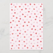 Little Sweetheart Bow Baby Shower Invitation Kaart (Achterkant)