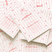 Little Sweetheart Bow Baby Shower Invitation Kaart