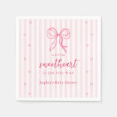 Little Sweetheart Bow Baby Shower Servet (Voorkant)