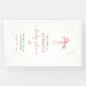 Little Sweetheart Bow Baby shower Welkom Banner (Horizontaal)