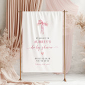 Little Sweetheart Bow Baby shower Welkom Banner