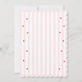 Little Sweetheart Bow First Birthday Invitation Kaart (Achterkant)