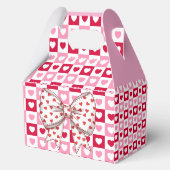 Little Sweetheart Bow hart geruit Bedankdoosjes (Achterkant)