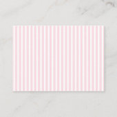 Little Sweetheart Bow Pink Stripes Diaper Raffle Informatiekaartje (Achterkant)