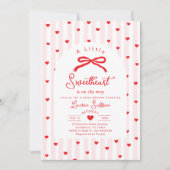 Little Sweetheart Bow Valentines Baby Shower Kaart (Voorkant)