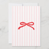 Little Sweetheart Bow Valentines Baby Shower Kaart (Achterkant)