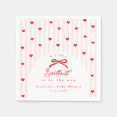 Little Sweetheart Bow Valentines Baby Shower Servet (Voorkant)