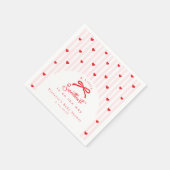 Little Sweetheart Bow Valentines Baby Shower Servet (Hoek)