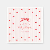 Little Sweetheart Bow Valentines Baby Shower Servet (Voorkant)