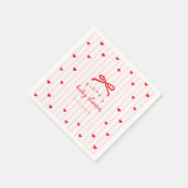 Little Sweetheart Bow Valentines Baby Shower Servet (Hoek)