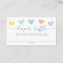 Little Sweetheart Candy Hearts Diaper Raffle