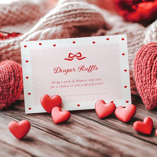Little Sweetheart Diaper Raffle Card Informatiekaartje
