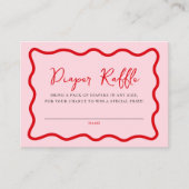 Little Sweetheart Diaper Raffle Girl Baby shower Informatiekaartje (Voorkant)