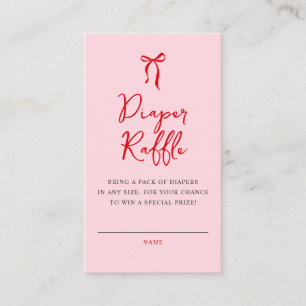 Little Sweetheart Diaper Raffle Girl Baby shower Informatiekaartje
