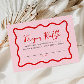 Little Sweetheart Diaper Raffle Girl Baby shower Informatiekaartje