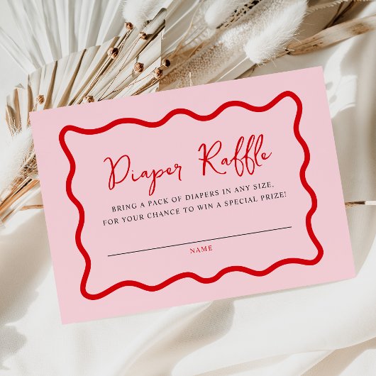 Little Sweetheart Diaper Raffle Girl Baby shower Informatiekaartje