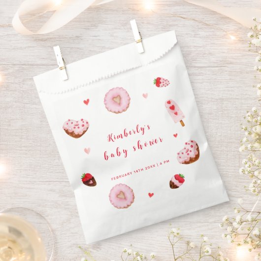 Little Sweetheart Donuts Valentijns Baby shower Bedankzakje (Geknipt)