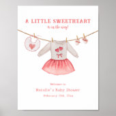 Little Sweetheart Dress Valentijn Baby shower Poster (Voorkant)