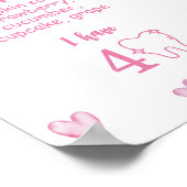 Little Sweetheart eerste verjaardag mijlpaal teken Poster (Hoek)