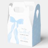 Little Sweetheart Elegant Blue Bow Baby Shower Bedankdoosjes (Geopend)