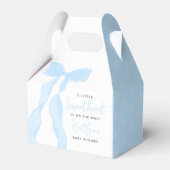 Little Sweetheart Elegant Blue Bow Baby Shower Bedankdoosjes (Voorkant Zijde)