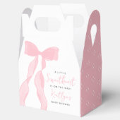 Little Sweetheart Elegant Pink Bow Baby Shower Bedankdoosjes (Geopend)