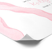 Little Sweetheart Elegant Pink Bow Baby Shower Poster (Hoek)