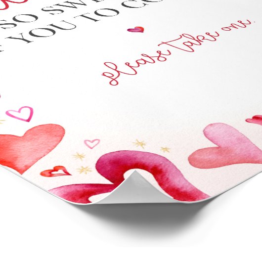 Little Sweetheart Favors Sign Poster (Hoek)