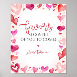 Little Sweetheart Favors Sign Poster